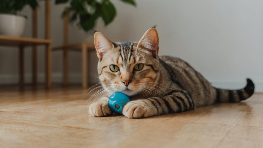 Katze mit Clickertraining-set